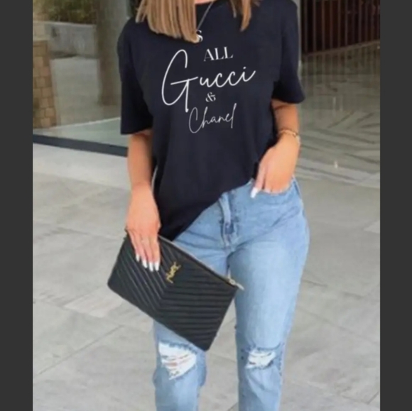 Tops - NEW! BLACK "ITS ALL G AND C" FABULOUS VINTAGE GRAPHIC TEE SHIRT RETRO